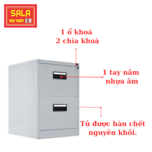 TỦ HỘC KÉO SẮT 2 NGĂN