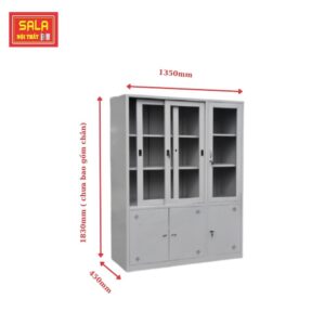 TỦ SẮT HỒ SƠ 2 CÁNH KÍNH MỞ, 3 CÁNH TÔN MỞ