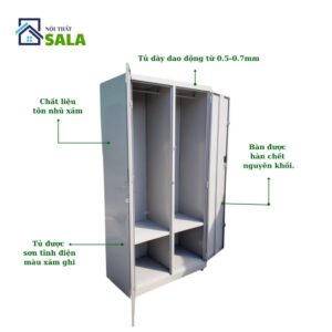 TỦ SẮT HỒ SƠ 2 CÁNH TREO ĐỒ