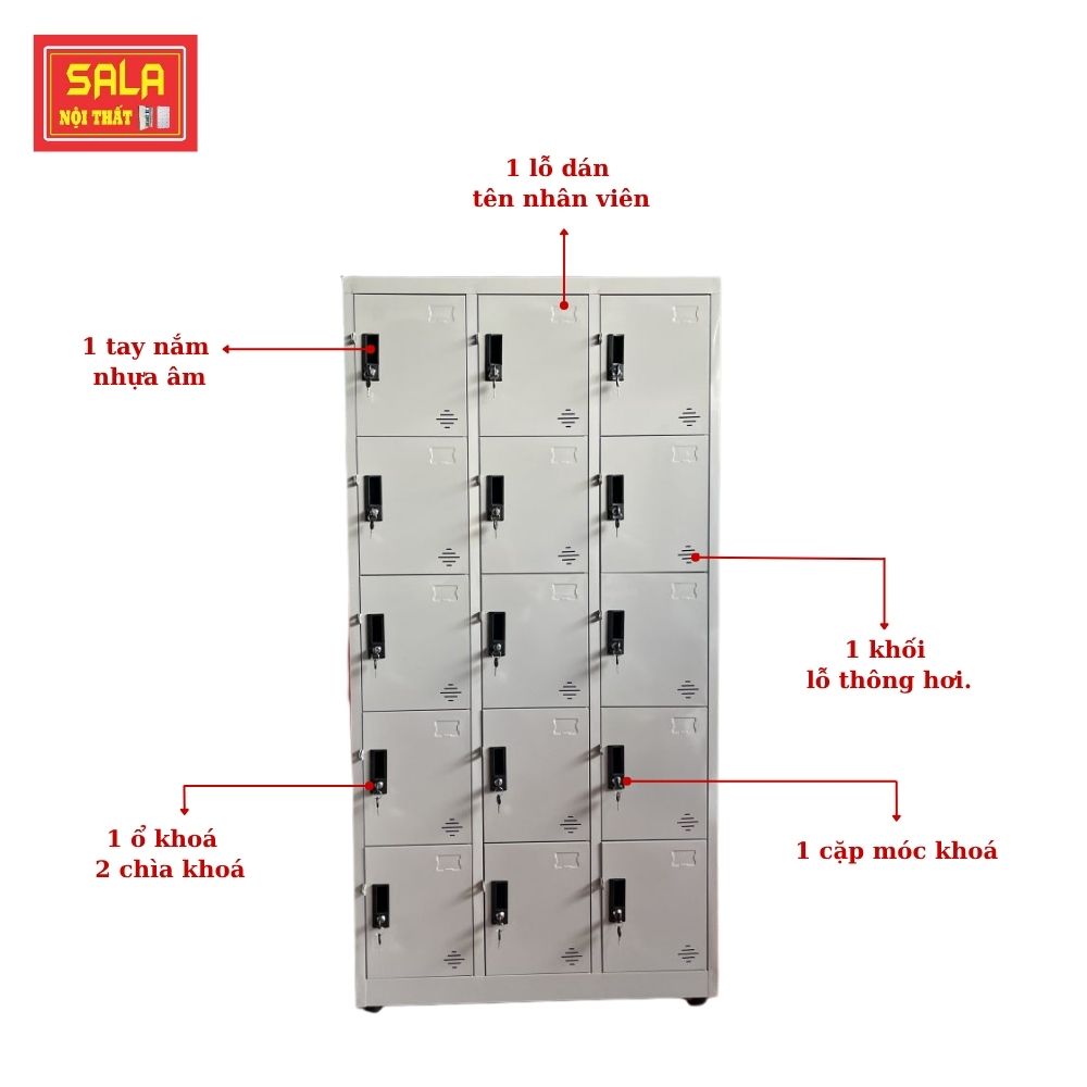 TỦ LOCKER SẮT 15 NGĂN