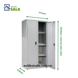 TỦ SẮT HỒ SƠ 2 CÁNH TÔN MỞ