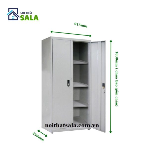 TỦ SẮT HỒ SƠ 2 CÁNH TÔN MỞ
