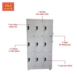 TỦ LOCKER SẮT 9 NGĂN