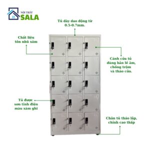 TỦ LOCKER SẮT 15 NGĂN
