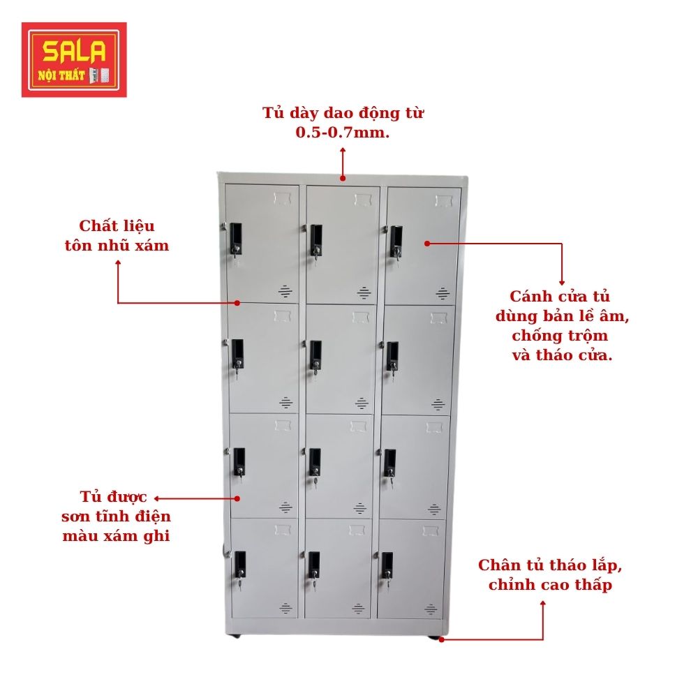TỦ LOCKER SẮT 12 NGĂN