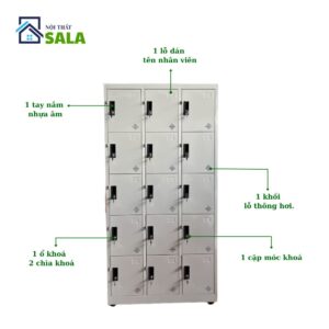 TỦ LOCKER SẮT 15 NGĂN