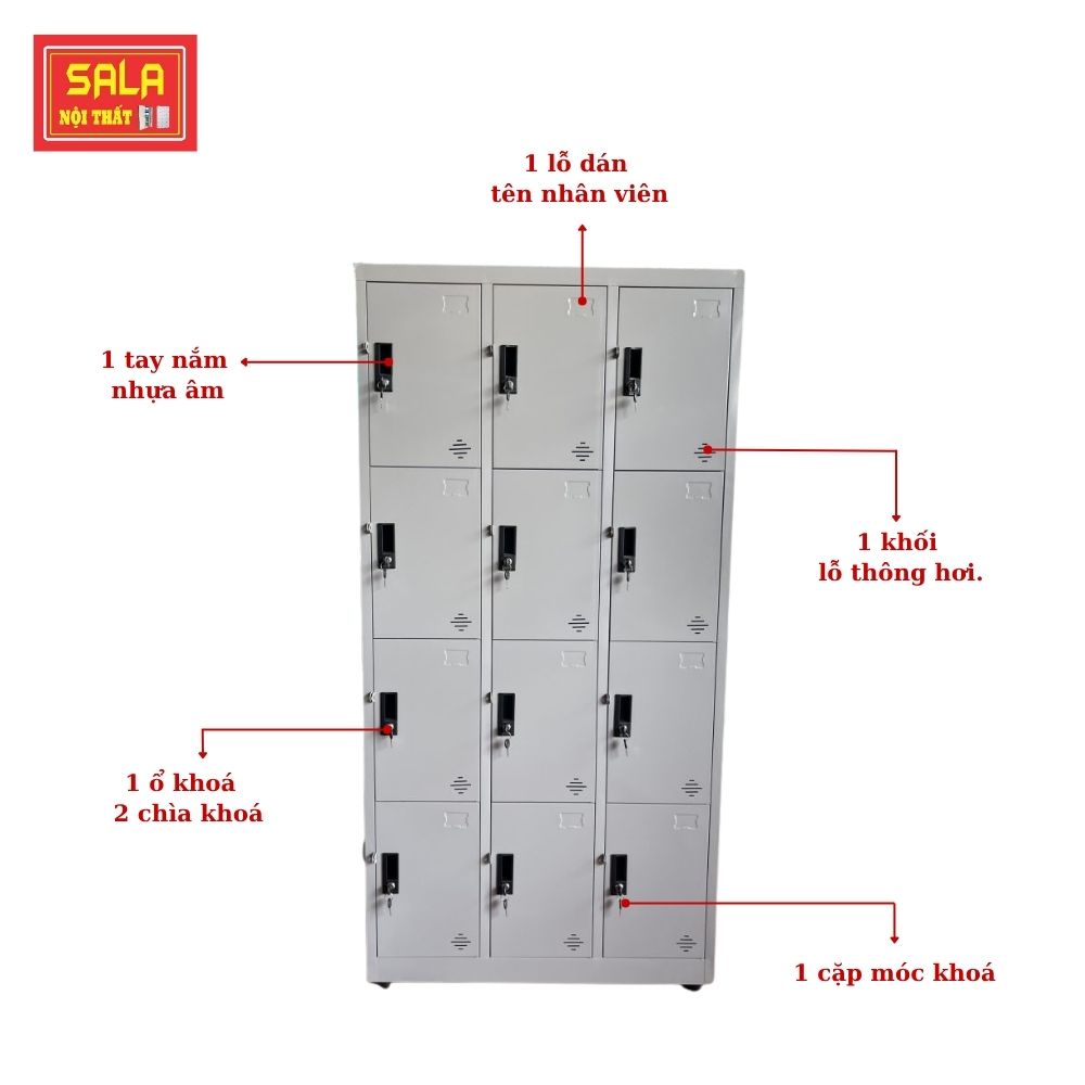 TỦ LOCKER SẮT 12 NGĂN