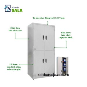 TỦ SẮT HỒ SƠ 4 CÁNH