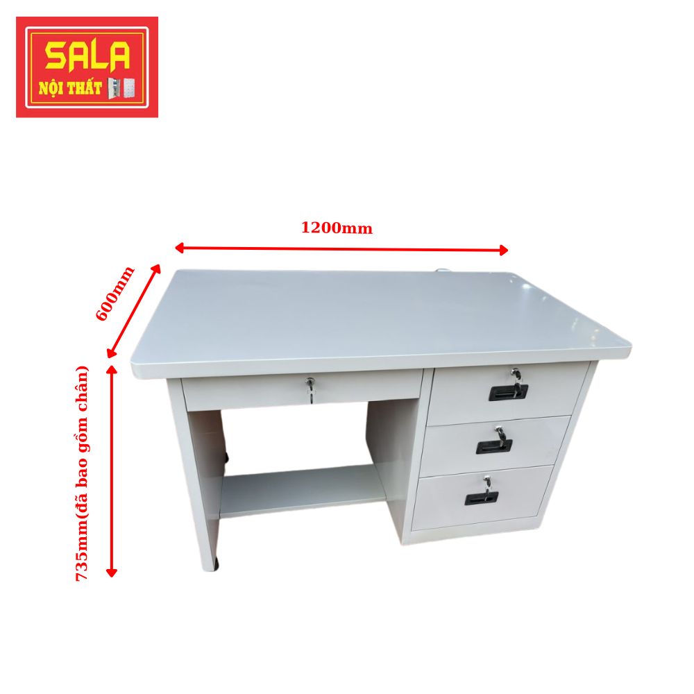 BÀN SẮT 4 HỘC KÉO