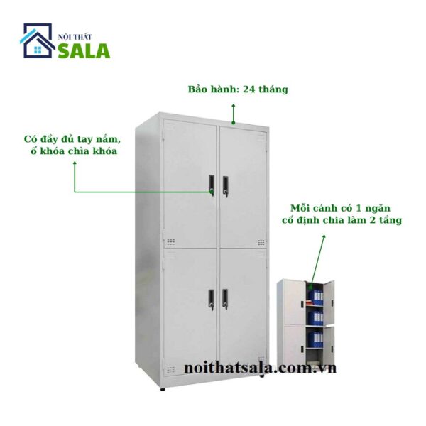 TỦ SẮT HỒ SƠ 4 CÁNH
