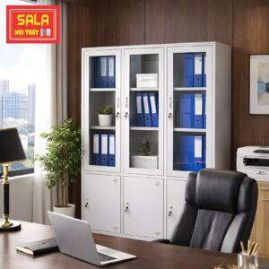 TỦ SẮT HỒ SƠ 3 CÁNH KÍNH, 3 CÁNH TÔN