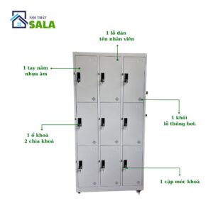 TỦ LOCKER SẮT 9 NGĂN