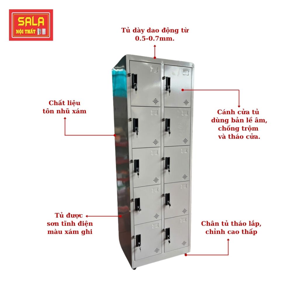 TỦ LOCKER SẮT 10 NGĂN