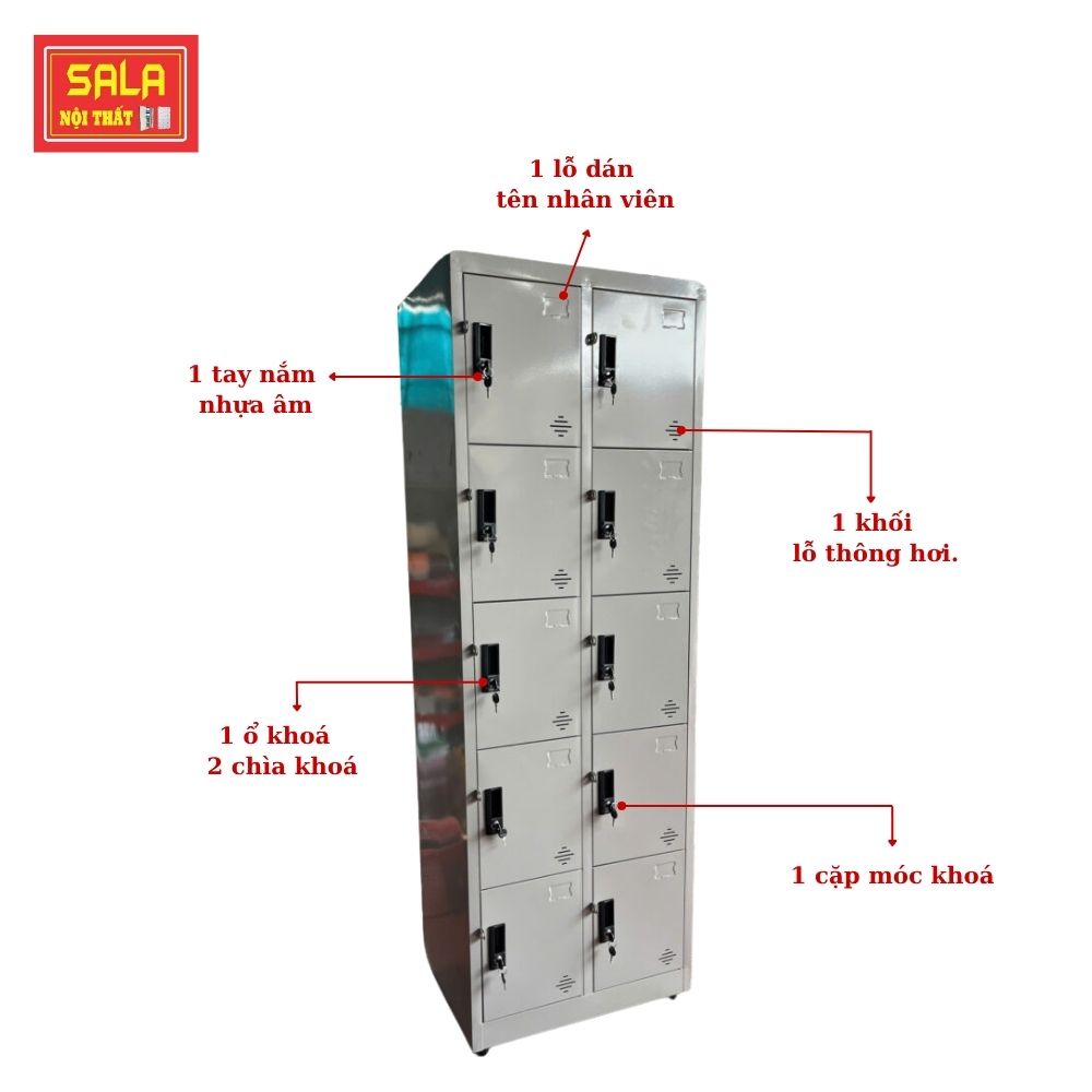 TỦ LOCKER SẮT 10 NGĂN
