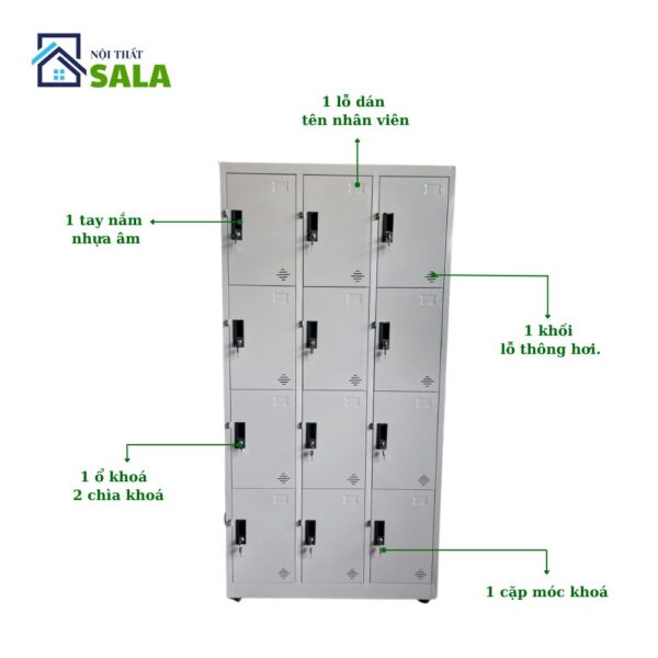TỦ LOCKER SẮT 12 NGĂN