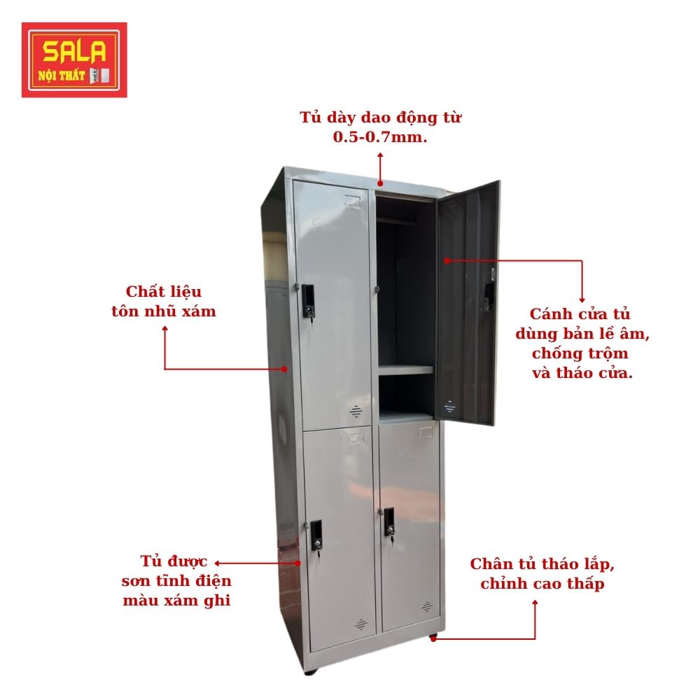 TỦ LOCKER SẮT 4 NGĂN