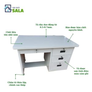 BÀN SẮT 4 HỘC KÉO