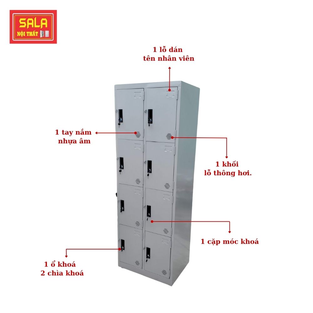 TỦ LOCKER SẮT 8 NGĂN