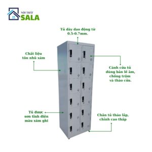 TỦ LOCKER SẮT 12 NGĂN