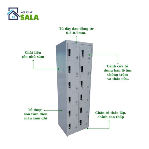TỦ LOCKER SẮT 12 NGĂN