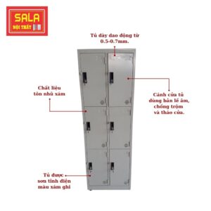 TỦ LOCKER SẮT 6 NGĂN
