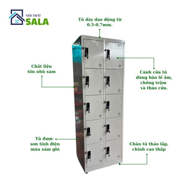TỦ LOCKER SẮT 10 NGĂN