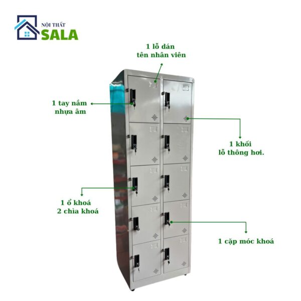 TỦ LOCKER SẮT 10 NGĂN