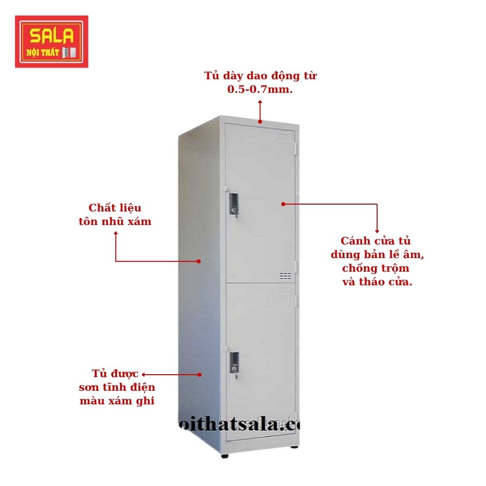 TỦ LOCKER SẮT 2 NGĂN