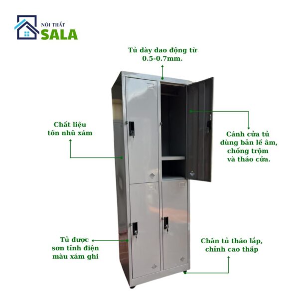 TỦ LOCKER SẮT 4 NGĂN