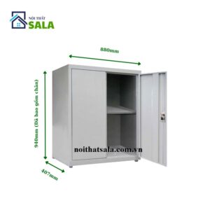 TỦ SẮT HỒ SƠ THẤP 2 CÁNH SẮT