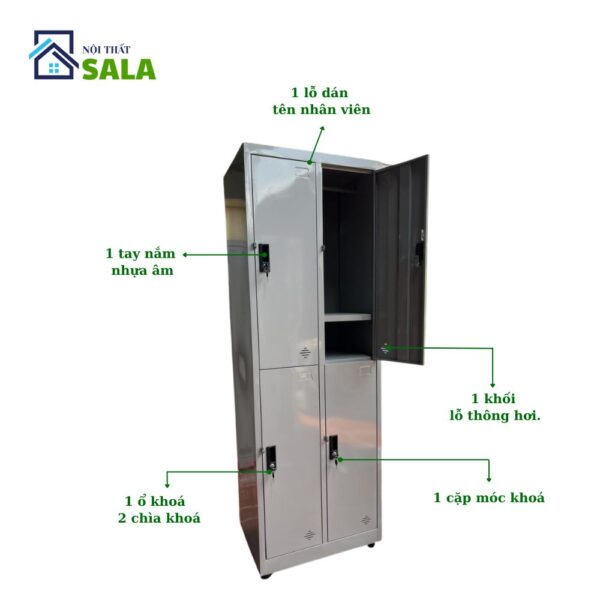 TỦ LOCKER SẮT 4 NGĂN