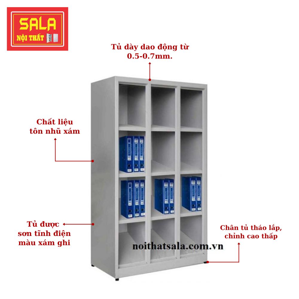 KỆ SẮT ĐỰNG HỒ SƠ VĂN PHÒNG 12 Ô