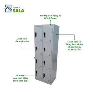 TỦ LOCKER SẮT 8 NGĂN
