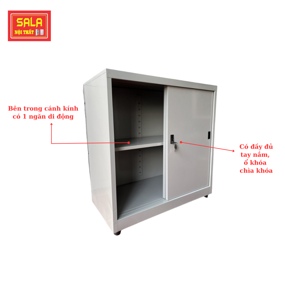 TỦ SẮT HỒ SƠ 2 CÁNH TÔN LÙA THẤP