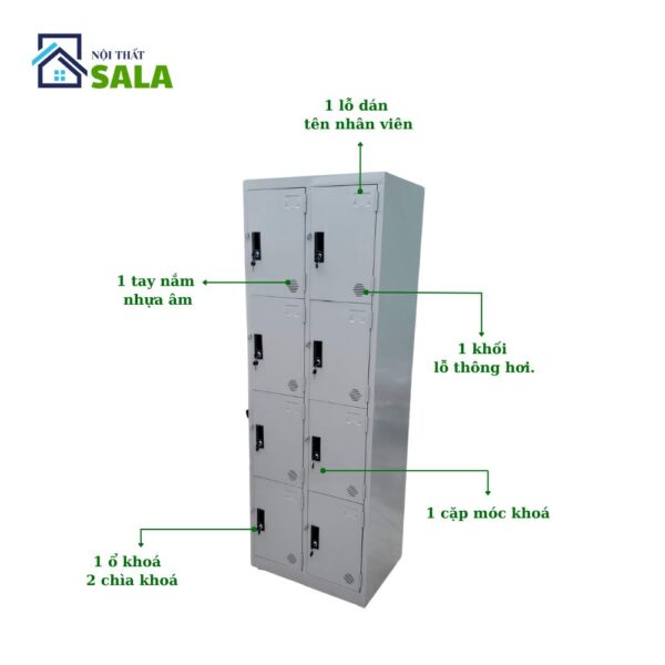TỦ LOCKER SẮT 8 NGĂN