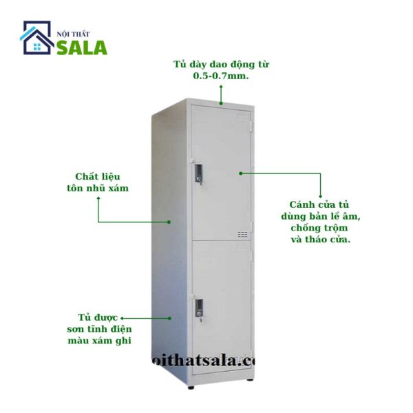 TỦ LOCKER SẮT 2 NGĂN