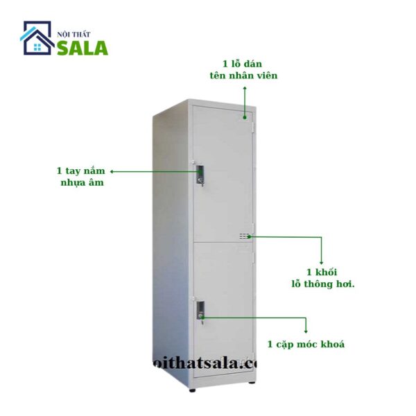 TỦ LOCKER SẮT 2 NGĂN