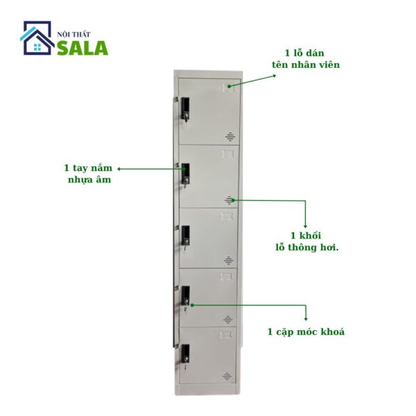 TỦ LOCKER 5 NGĂN