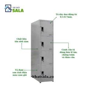TỦ LOCKER SẮT 4 NGĂN