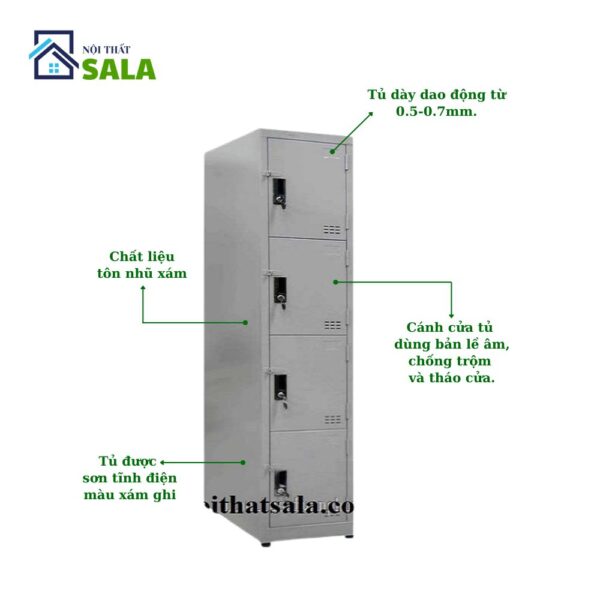 TỦ LOCKER SẮT 4 NGĂN