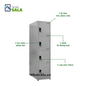 TỦ LOCKER SẮT 4 NGĂN