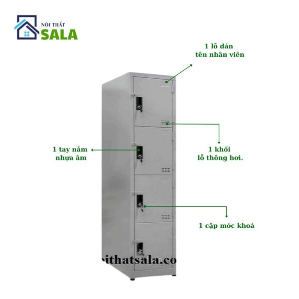 TỦ LOCKER SẮT 4 NGĂN