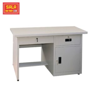 BÀN SẮT 2 HỘC KÉO 1 CÁNH MỞ, bàn sắt văn phòng, bàn sắt