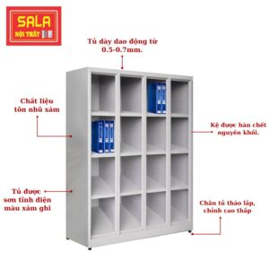 KỆ SẮT ĐỰNG HỒ SƠ VĂN PHÒNG 16 Ô, kệ sắt văn phòng