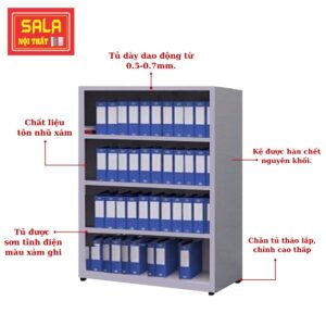 KỆ SẮT ĐỰNG HỒ SƠ VĂN PHÒNG 4 TẦNG, kệ sắt hồ sơ