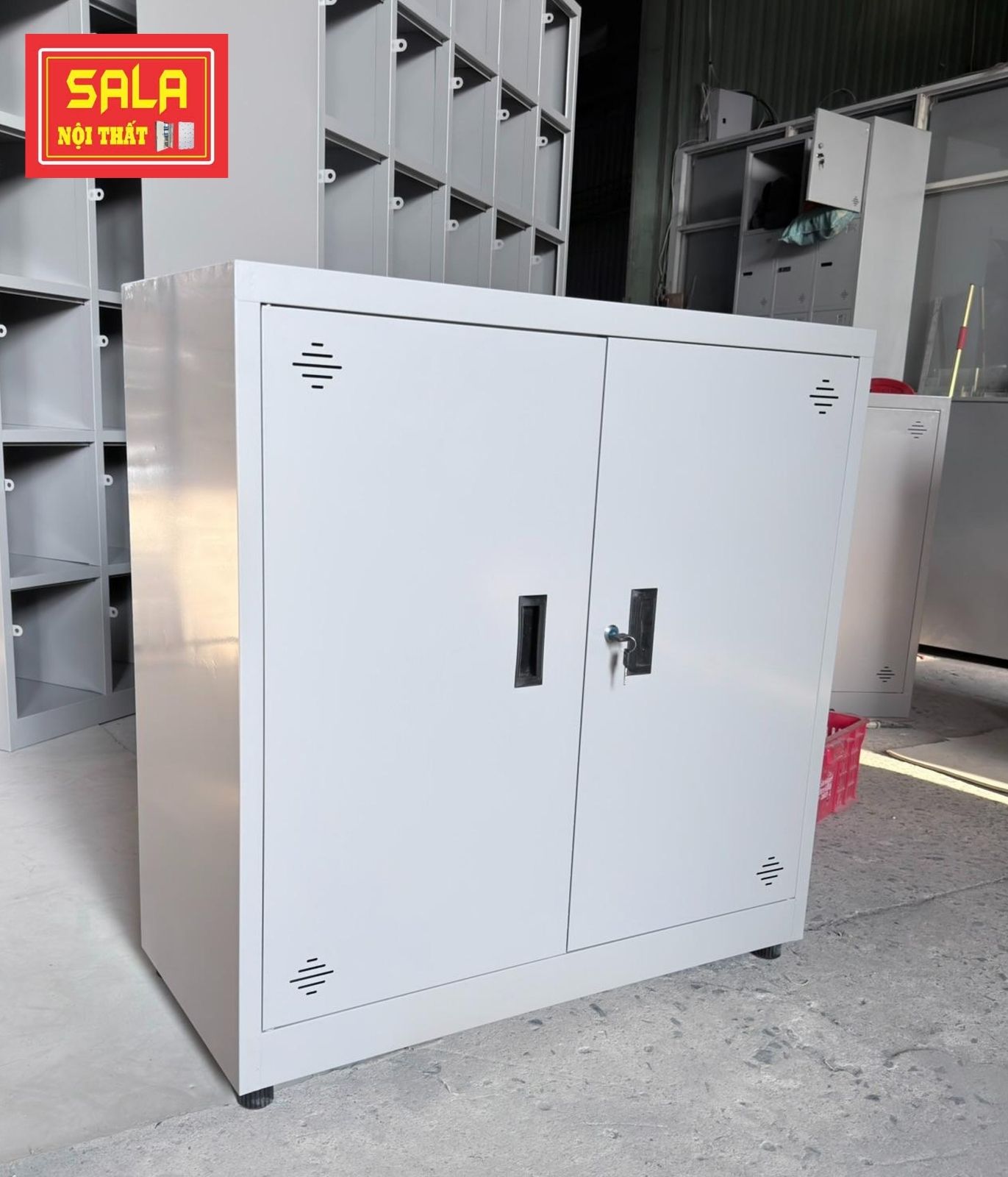 TỦ SẮT HỒ SƠ THẤP 2 CÁNH SẮT