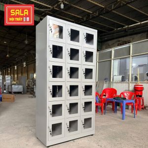 TỦ SẮT LOCKER 18 NGĂN MICA