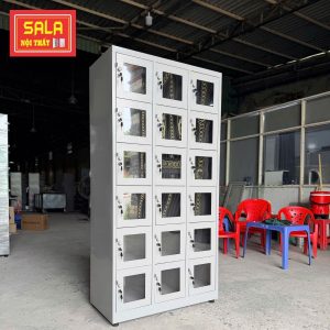 TỦ SẮT LOCKER 18 NGĂN MICA