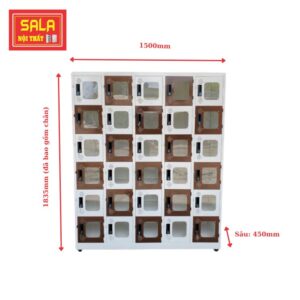 TỦ SẮT LOCKER 30 NGĂN MICA