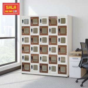 TỦ SẮT LOCKER 30 NGĂN MICA